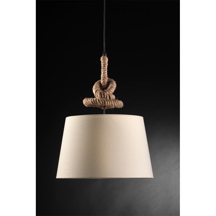 ONLI - Lampadario a sospensione con filo CORDA 1xE27/22W/230V beige