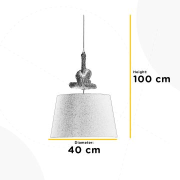 ONLI - Lampadario a sospensione con filo CORDA 1xE27/22W/230V beige