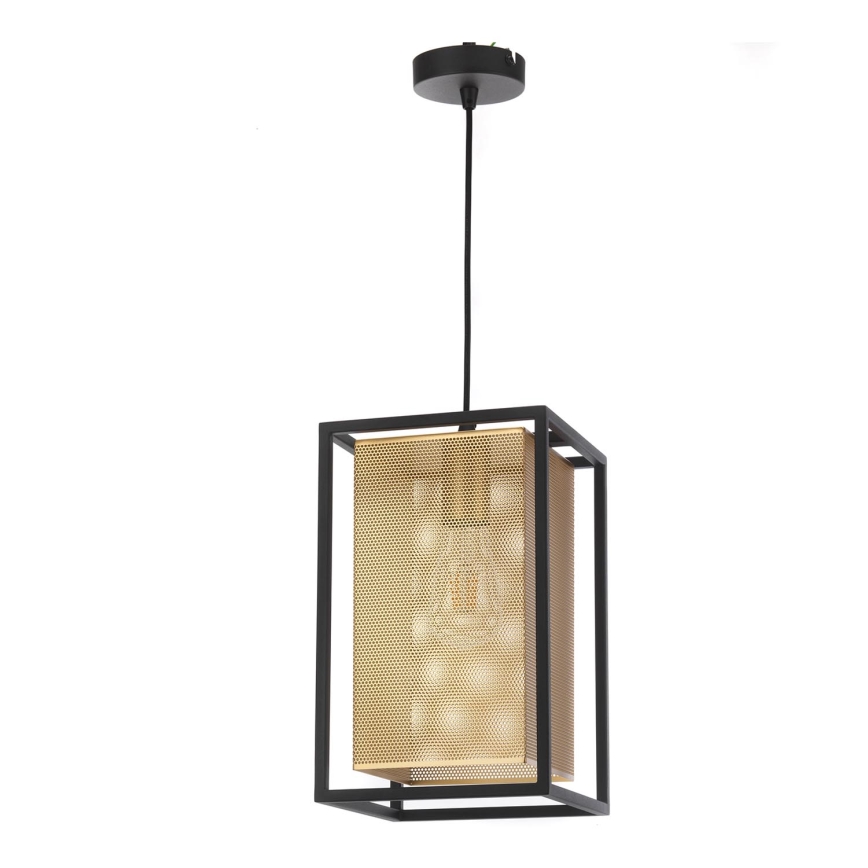 ONLI - Lampadario a sospensione con filo MALIK 1xE27/22W/230V oro/nero