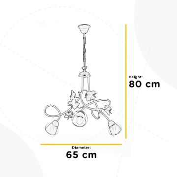 ONLI - Lampadario per bambini FARFALLA 3xE14/6W/230V