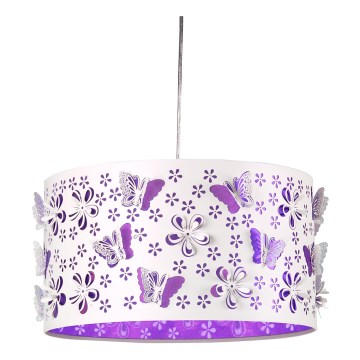 ONLI - Lampadario per bambini TITILLA 1xE27/22W/230V viola/bianco