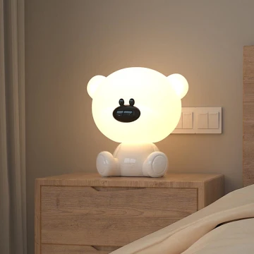 ONLI - LED RGB Lampada notturna per bambini PUPPIES LED/3W/USB orsacchiotto 30 cm