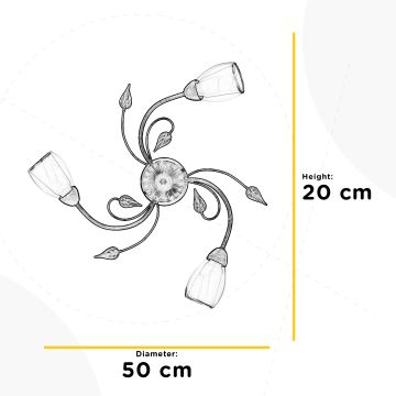 ONLI - Plafoniera LILIANA 3xE14/6W/230V