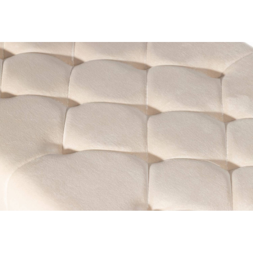 Panca trapuntata SALIBA 50x97 cm cromo/crema