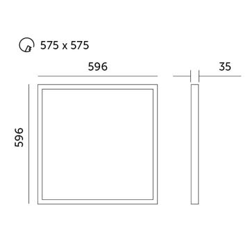 Pannello LED da incasso LED/40W/230V 4000K 60x60 cm