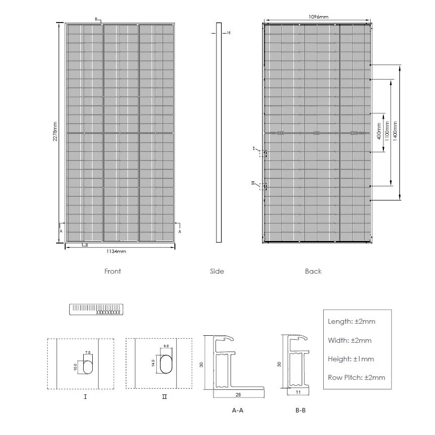 Pannello solare fotovoltaico JINKO 545Wp argento cornice IP68 Half Cut bifacciale - pallet 36 pz