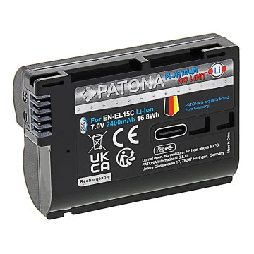 PATONA - Batteria Nikon EN-EL15C 2400mAh Li-Ion Platinum USB-C