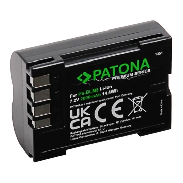 PATONA - Batteria Olympus BLM1/BLM5 2000mAh Li-Ion 7,2V Premium