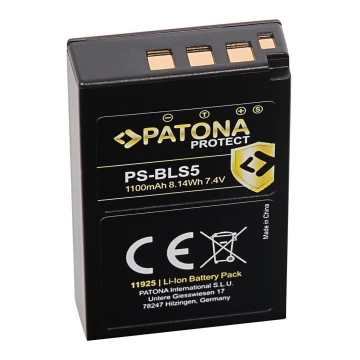 PATONA - Batteria Olympus BLS5 1100mAh Li-Ion Protect