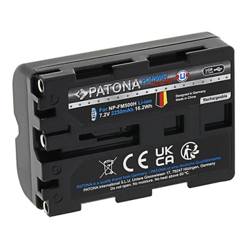 PATONA - Batteria Sony NP-FM500H 2250mAh Li-Ion Platinum carica USB-C