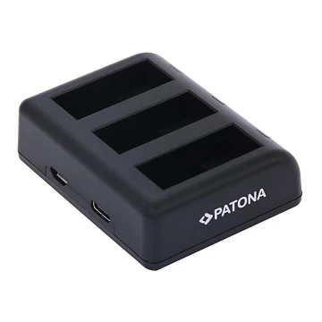 PATONA - Caricatore triplo GoPro Hero 9 AHDBT901