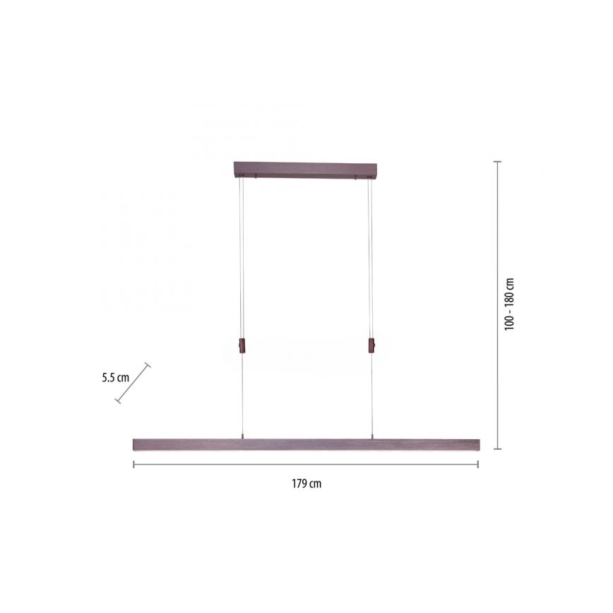 Paul Neuhaus 2568-24 - Lampadario a sospensione con filo LED dimmerabile ADRIANA LED/14W/230V 2700-5000K