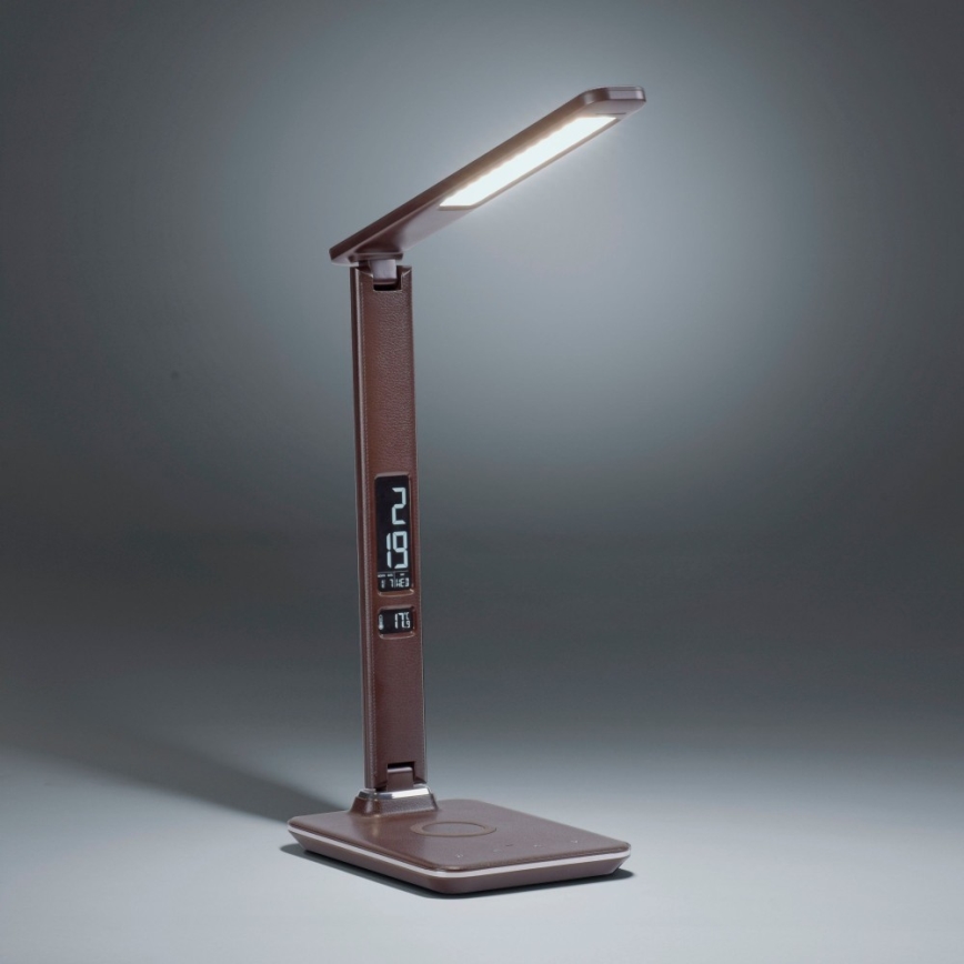 Paul Neuhaus 4595-23 - Lampada da tavolo touch LED dimmerabile con ricarica wireless ADRIANO LED/5W/230V marrone
