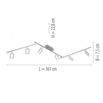 Paul Neuhaus 6965-55 - Faretto LED dimmerabile INIGO 6xLED/4W/230V