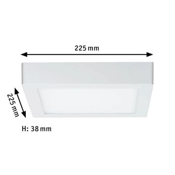 Paulmann 70645 - LED/12,5W Plafoniera LUNAR 230V 22,5x22,5 cm bianco