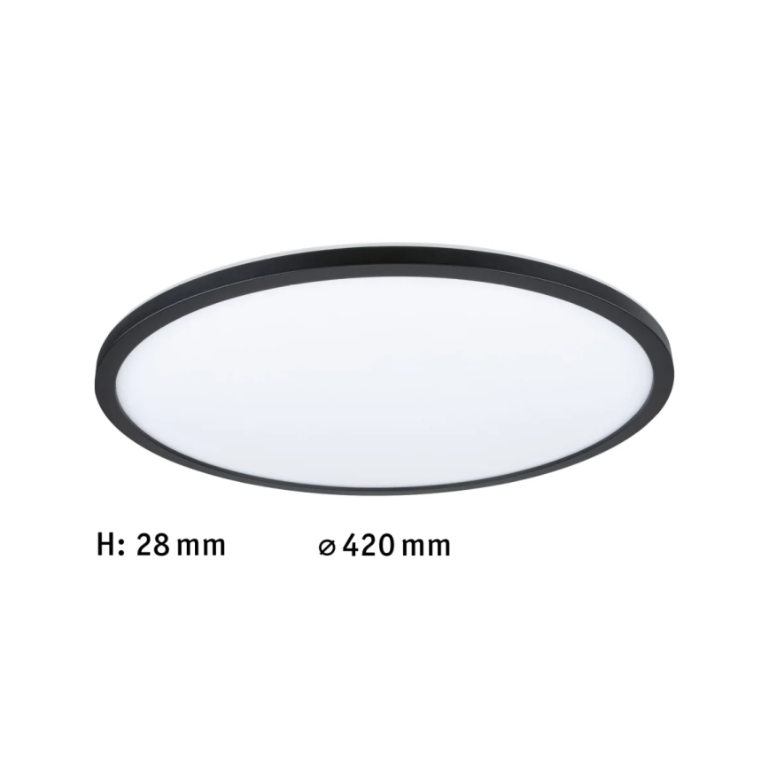Paulmann 71013 - LED/22W Pannello dimmerabile ATRIA 230V 4000K diametro 42 cm nero