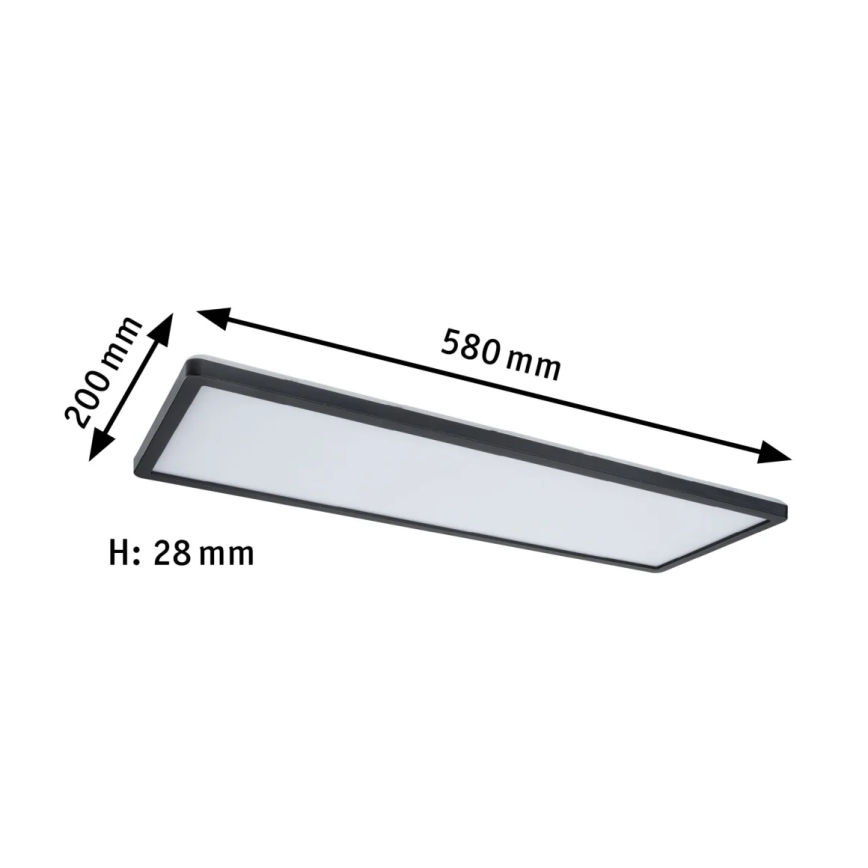 Paulmann 71017 - LED/22W Pannello dimmerabile ATRIA 230V 4000K 20x58 cm nero