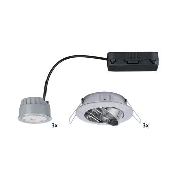 Paulmann 92821 - SET 3x LED/7W IP23 Lampada da incasso dimmerabile per bagni COIN 230V