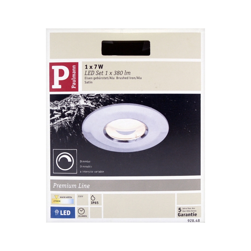 Paulmann 92848 - LED/7W IP65 Lampada da incasso per bagni COIN 230V