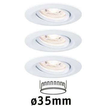 Paulmann 92971 - SET 3x LED/4,2W IP23 Lampada da incasso dimmerabile per bagni NOVA 230V
