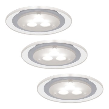 Paulmann 93543 - SET 3xLED/3W Lampada da incasso MICRO LINE 230V