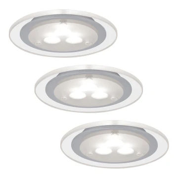 Paulmann 93543 - SET 3xLED/3W Lampada da incasso MICRO LINE 230V