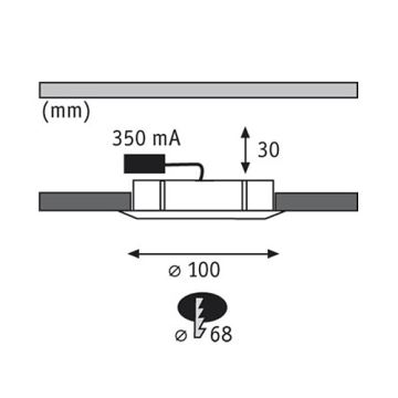 Paulmann 93543 - SET 3xLED/3W Lampada da incasso MICRO LINE 230V