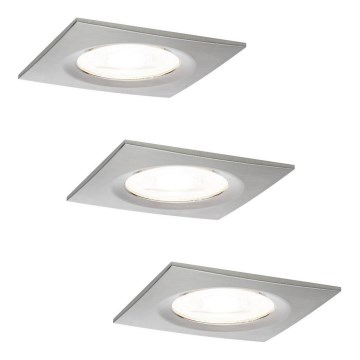 Paulmann 93615 - SET 3x LED/7W IP44 Lampada dimmerabile da incasso per bagno