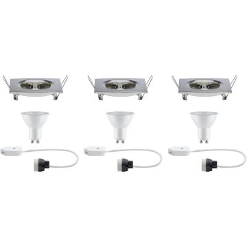 Paulmann 93615 - SET 3x LED/7W IP44 Lampada dimmerabile da incasso per bagno