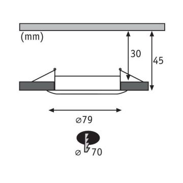 Paulmann 93958 - SET 3x LED/6,8W IP44 Lampada da incasso dimmerabile per bagni COIN 230V