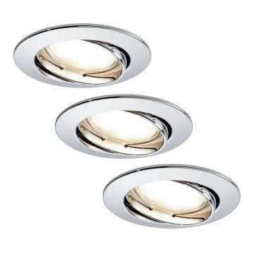 Paulmann 93966 - SET 3xLED/7W IP23 Luce da bagno da incasso dimmerabile COIN 230V