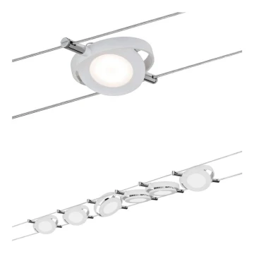 Paulmann 94106 - SET 6xLED/4W Faretto per sistema di corde ROUNDMAC 230V bianco