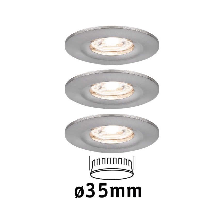 Paulmann 94301 - SET 3x LED/4W IP44 Lampada da incasso per bagno NOVA 230V