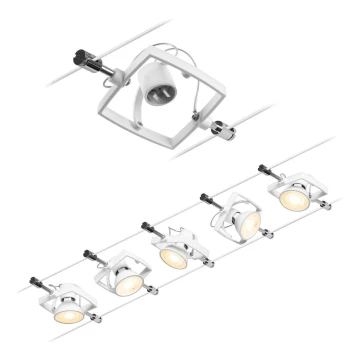 Paulmann 94432 - SET 5xGU5,3/10W Faretto per sistema a binario MAC 230V bianco