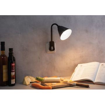 Paulmann 95427 - 1xE14/20W Lampada flessibile da muro JUNUS con spina integrata 230V