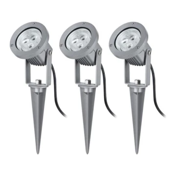 Paulmann 98845 - SET 3x LED/3W IP65 Riflettore GARDENSPOT 230V