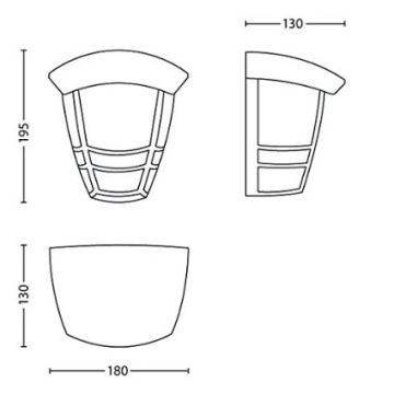 Philips - Applique da esterno E27/60W/230V