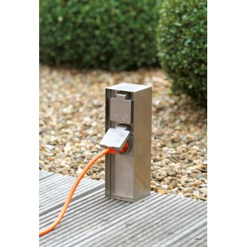 Philips 17108/47/16 - Multipresa verticale da esterno MYGARDEN ROCK 230V