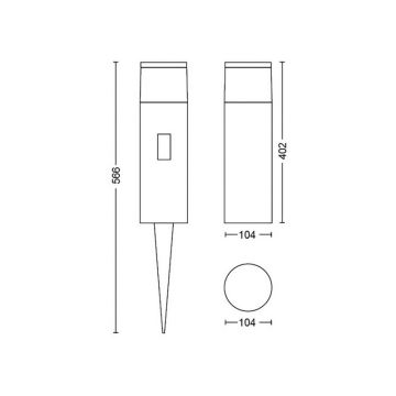 Philips 17437/30/P7 - Lampada da esterno LED RGB HUE CALLA LED/8W/230V IP65