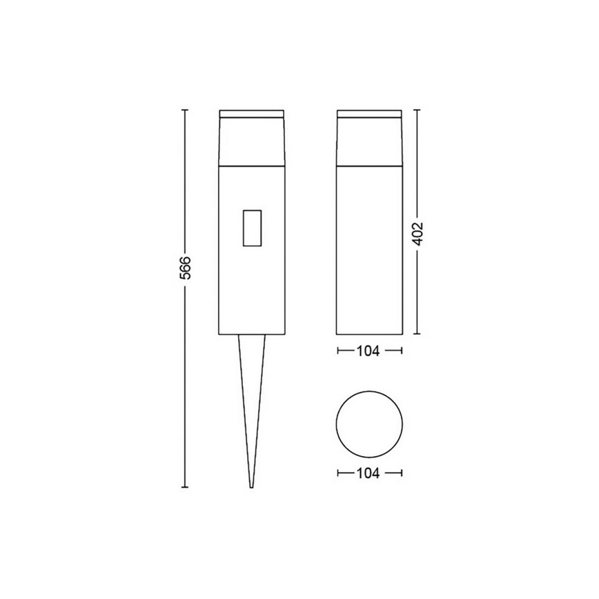 Philips 17437/30/P7 - Lampada da esterno LED RGB HUE CALLA LED/8W/230V IP65