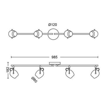 Philips 50614/30/P0 - Faretto LED RIVANO 4xLED/4,3W/230V