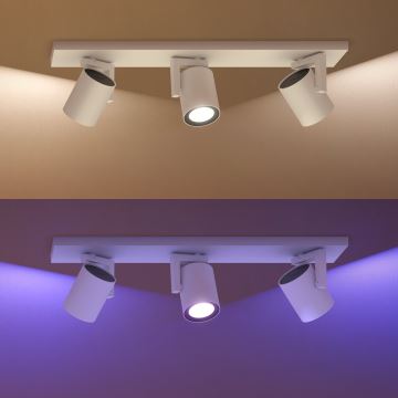 Philips - Luce Spot a LED RGB Hue ARGENA 3xGU10/5,7W/230V