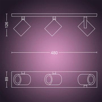 Philips 50623/31/P7 - Luce Spot a LED HUE ARGENA 3xGU10/5,7W/230V