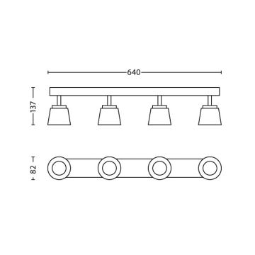 Philips - Faretto LED 4xLED/4W/230V