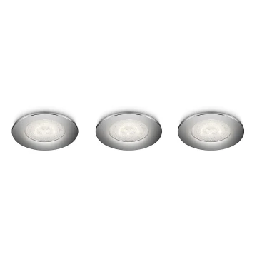 Philips 59100/11/16 - SET 3pz Lampada LED da incasso SCEPTRUM LED/3W/230V