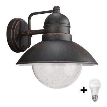 Philips - Applique a LED da esterno con lampadina con sensore crepuscolare DAMASCUS 1xE27/9W/230V IP44