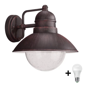 Philips - Applique a LED da esterno con lampadina con sensore crepuscolare DAMASCUS 1xE27/9W/230V IP44