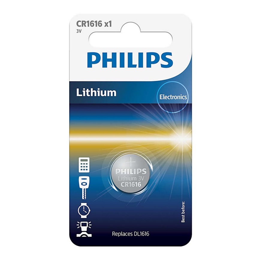 Philips CR1616/00B - Batteria a bottone al litio CR1616 MINICELLS 3V 52mAh