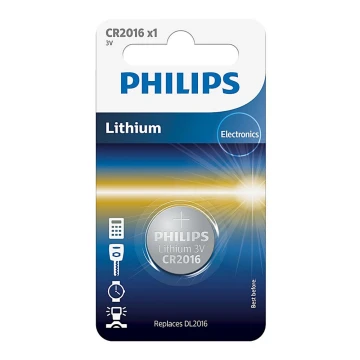 Philips CR2016/01B - Batteria a bottone al litio CR2016 MINICELLS 3V 90mAh