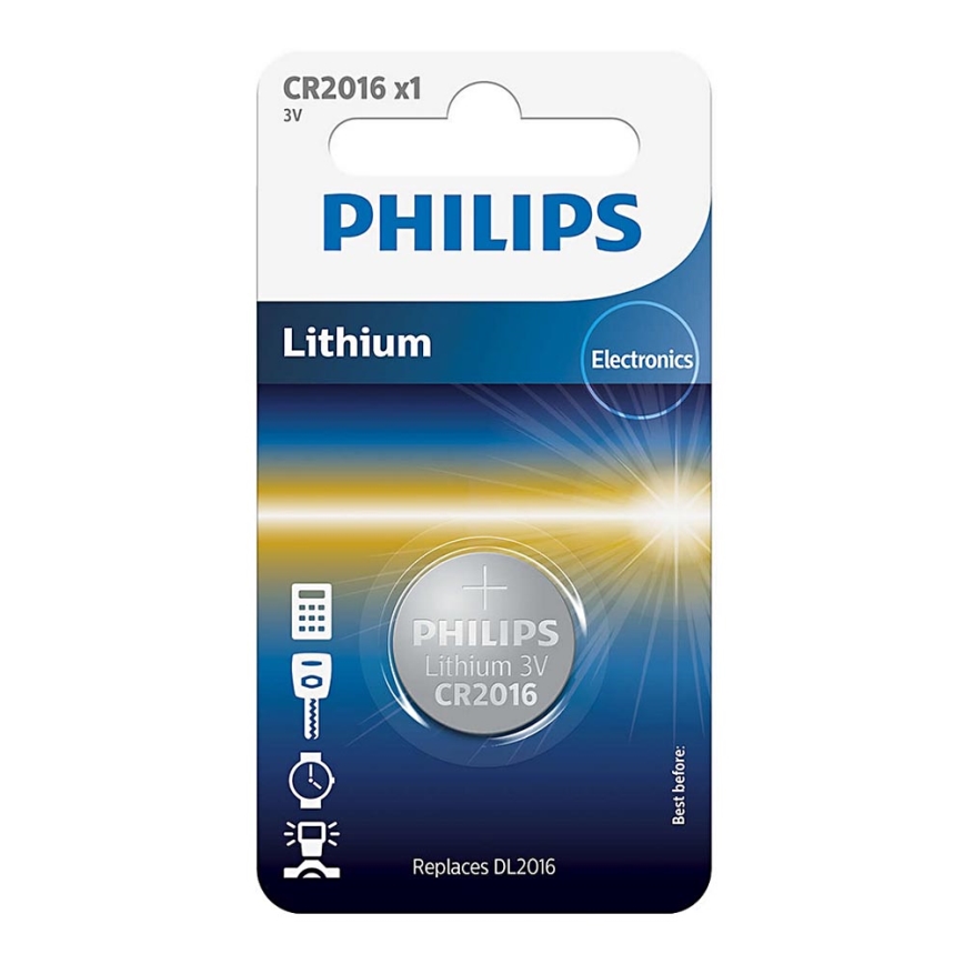 Philips CR2016/01B - Batteria a bottone al litio CR2016 MINICELLS 3V 90mAh